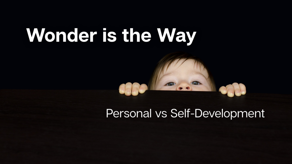 Wonder is the Way (Personal VS Self-Development)