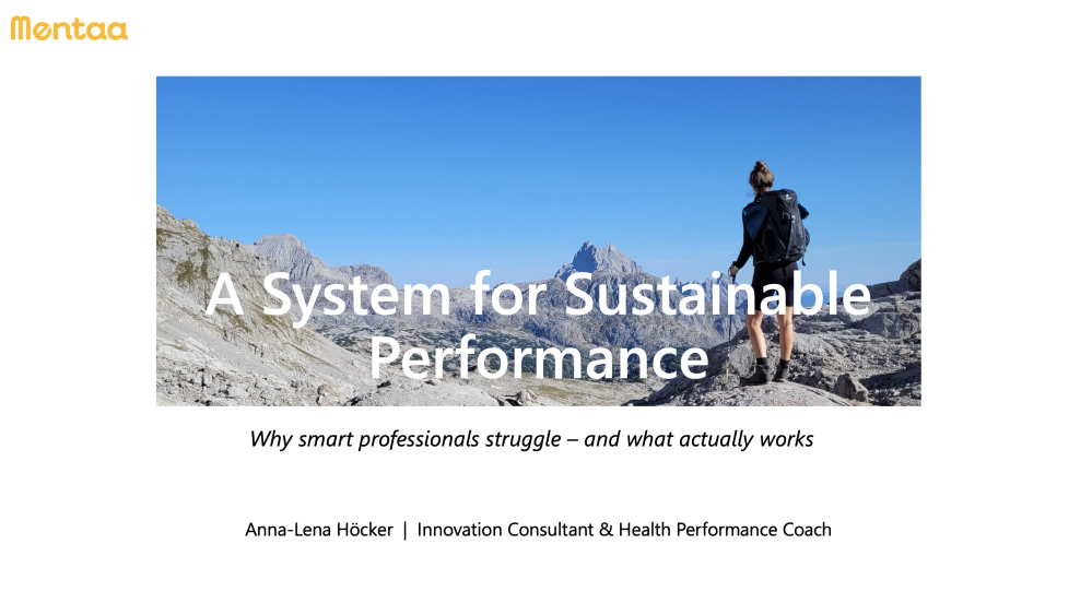 A System for Sustainable Performance