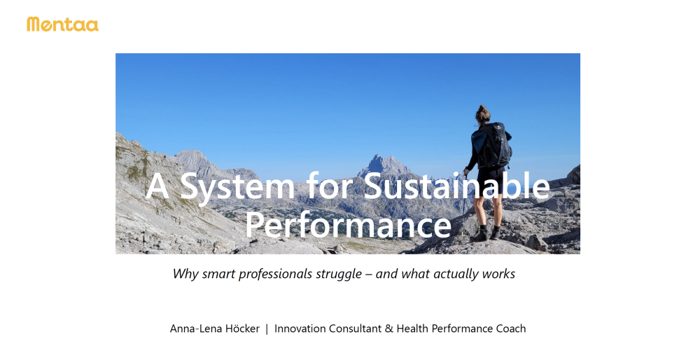 A System for Sustainable Performance